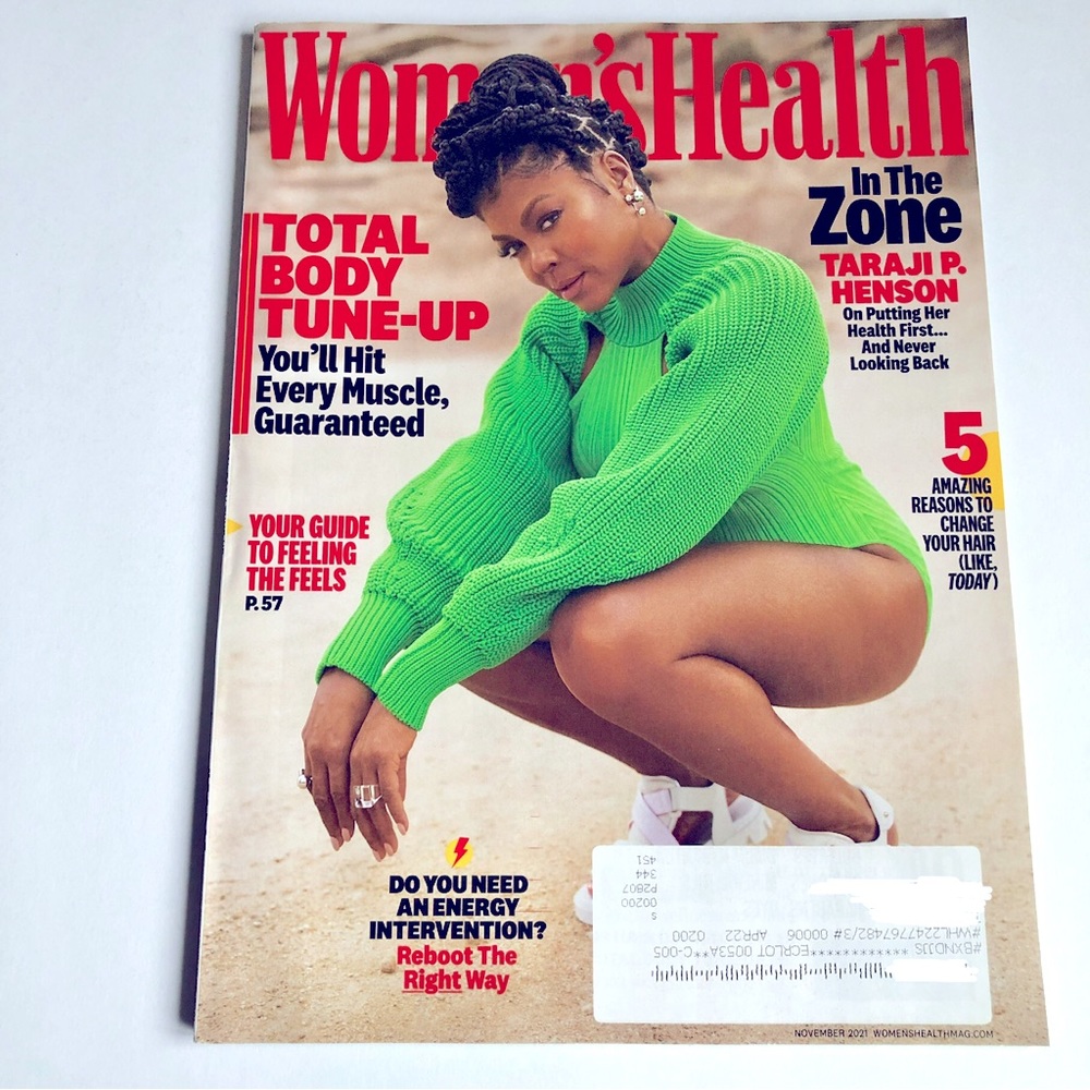 3/$15 WOMEN’S HEALTH MAGAZINE NOVEMBER 2021 TARAJI P. HENSON ISSUE NEW